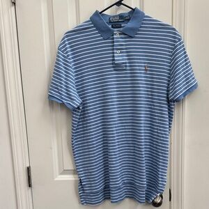 Polo by Ralph Lauren Blue & White Striped Cotton Polo